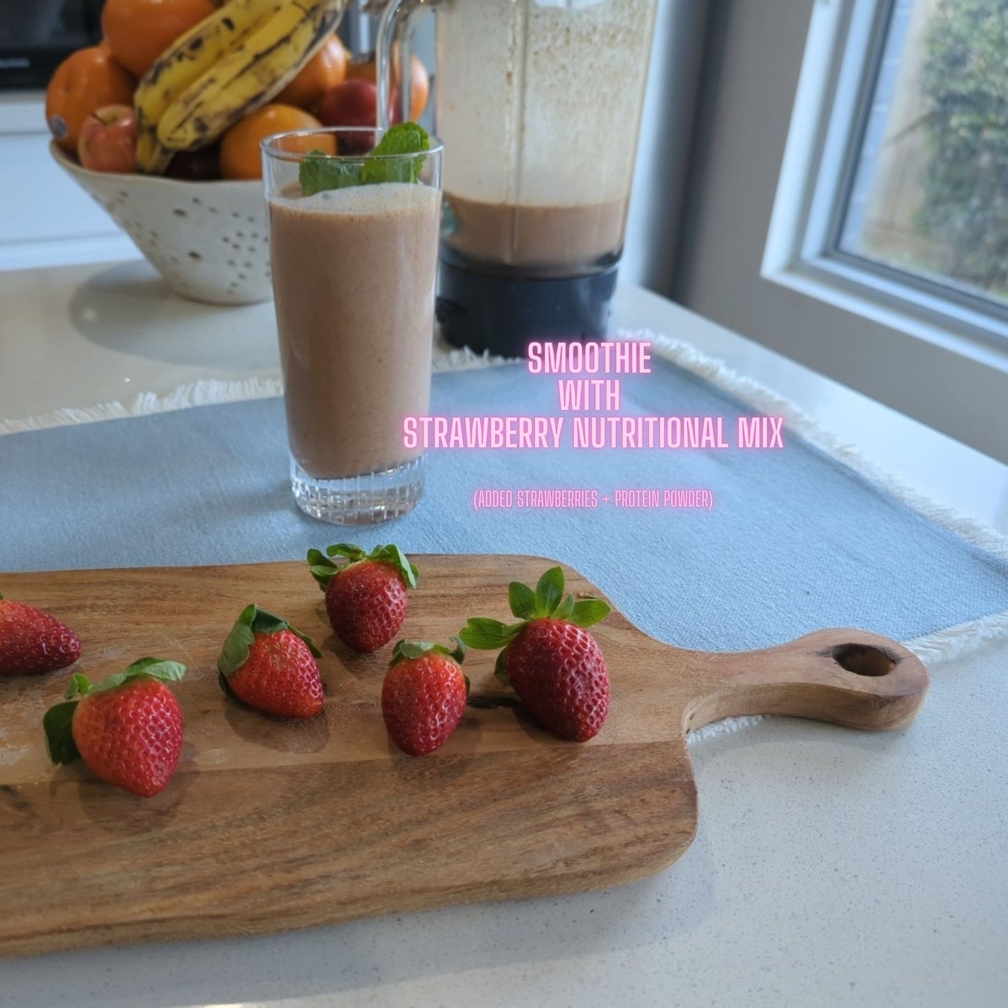 Strawberry Superfood Smoothie Mix (High Fibre)